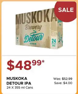 The Beer Store MUSKOKA DETOUR IPA offer