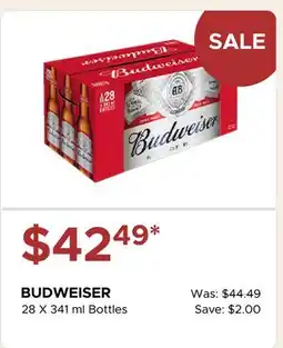 The Beer Store BUDWEISER offer