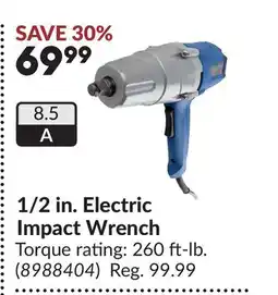 Princess Auto 1/2 in. Electric Impact Wrench offer