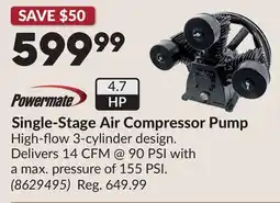 Princess Auto Single-Stage Air Compressor Pump offer
