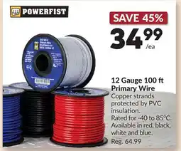 Princess Auto 12 Gauge 100 ft Primary Wire offer