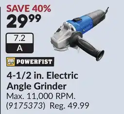Princess Auto 4-1/2 in. Electric Angle Grinder offer