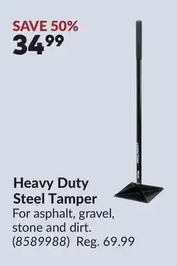Princess Auto Heavy Duty Steel Tamper offer