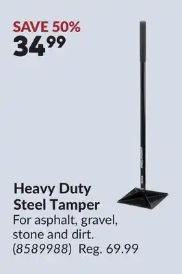 Princess Auto Heavy Duty Steel Tamper offer
