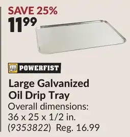 Princess Auto Large Galvanized Oil Drip Tray offer