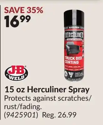 Princess Auto 15 oz Herculiner Spray offer