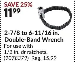 Princess Auto 2-7/8 to 6-11/16 in. Double-Band Wrench offer