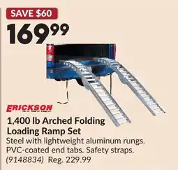 Princess Auto ERICKSON 1,400 lb Arched Folding Loading Ramp Set offer