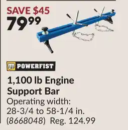 Princess Auto 1,100 lb Engine Support Bar offer