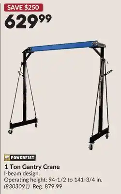 Princess Auto 1 Ton Gantry Crane offer