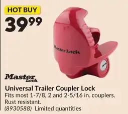 Princess Auto Universal Trailer Coupler Lock offer