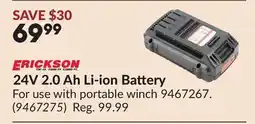 Princess Auto 24V 2.0 Ah Li-ion Battery offer