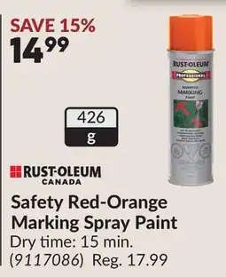 Princess Auto RUST-OLEUM CANADA Safety Red-Orange Marking Spray Paint offer