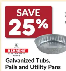 Princess Auto Galvanized Tub, Pails and Utility Pans, 2 qt. Steel Utility Pan offer