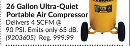 Princess Auto DEWALT 26 Gallon Ultra-Quiet Portable Air Compressor offer