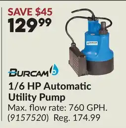Princess Auto 1/6 HP Automatic Utility Pump offer
