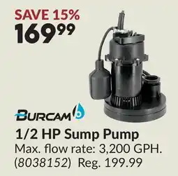Princess Auto 1/2 HP Sump Pump offer