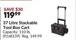 Princess Auto 37 Litre Stackable Tool Box Cart offer