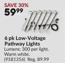 Princess Auto 6 pk Low-Voltage Pathway Lights offer