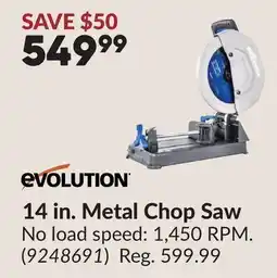 Princess Auto 14 in. Metal Chop Saw offer