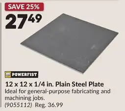 Princess Auto 12 x 12 x 1/4 in. Plain Steel Plate offer