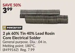 Princess Auto 2 pk 60% Tin 40% Lead Rosin Core Electrical Solder offer
