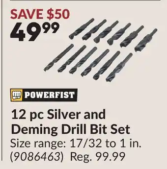 Princess Auto 12 pc Silver and Deming Drill Bit Set offer