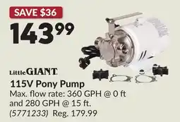 Princess Auto 115V Pony Pump offer