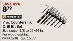 Princess Auto 7 pc Countersink Drill Bit Set offer