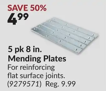 Princess Auto 5 pk 8 in. Mending Plates offer
