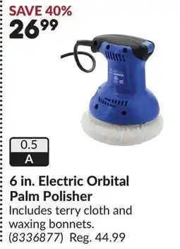 Princess Auto 6 in. Electric Orbital Palm Polisher offer