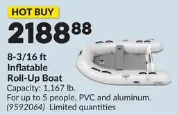 Princess Auto 8-3/16 ft Inflatable Roll-Up Boat offer