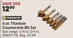Princess Auto 6 pc Titanium Countersink Bit Set offer
