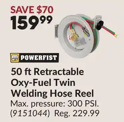 Princess Auto 50 ft Retractable Oxy-Fuel Twin Welding Hose Reel offer
