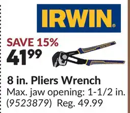 Princess Auto 8 in. Pliers Wrench offer