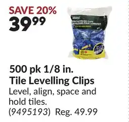 Princess Auto 500 pk 1/8 in. Tile Levelling Clips offer