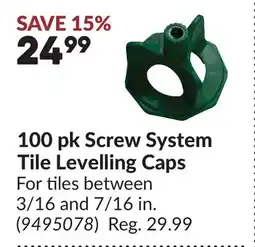 Princess Auto 100 pk Screw System Tile Levelling Caps offer