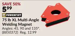 Princess Auto 75 lb XL Multi-Angle Welding Magnet offer