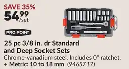 Princess Auto 25 pc 3/8 in. dr Standard and Deep Socket Sets offer