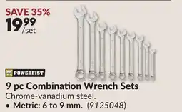 Princess Auto 9 pc Combination Wrench Sets offer