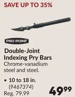 Princess Auto Double-Joint Indexing Pry Bars offer
