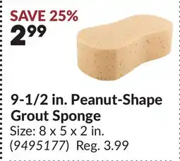 Princess Auto 9-1/2 in. Peanut-Shape Grout Sponge offer