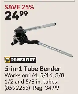 Princess Auto 5-in-1 Tube Bender offer