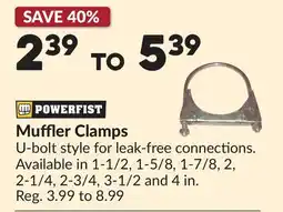 Princess Auto Muffler Clamps offer