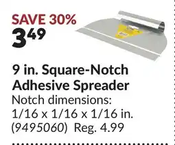 Princess Auto 9 in. Square-Notch Adhesive Spreader offer