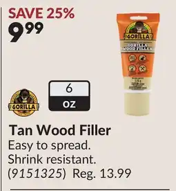 Princess Auto Tan Wood Filler offer