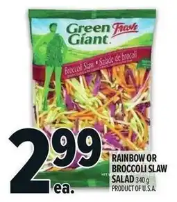 Metro Rainbow or broccoli slaw salad offer