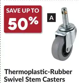 Princess Auto Thermoplastic-Rubber Swivel Stem Casters offer