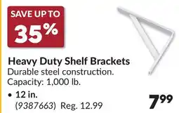 Princess Auto 12 in. Heavy Duty Shelf Brackets offer