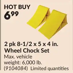 Princess Auto 2 pk 8-1/2 x 5 x 4 in. Wheel Chock Set offer